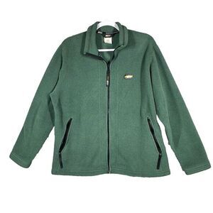 Vintage 90s REI Made in USA Full Zip Green Fleece Jacket Medium Polartec‎
